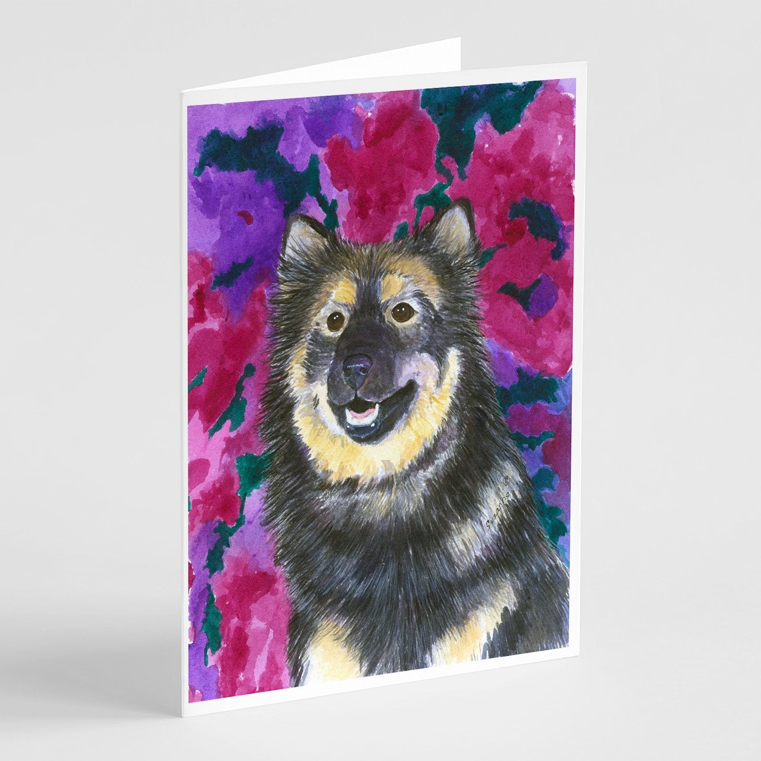 Finnish Lapphund Greeting Cards Pack of 8 Blank Cards with Envelopes Whimsical A7 Size 5x7