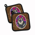 Finnish Lapphund Pot Holder Set of 2 Heat Resistant Quilted Hot Pads 7.5 x 7.5 Inch, Insulated Kitchen Trivets for Cooking & Baking