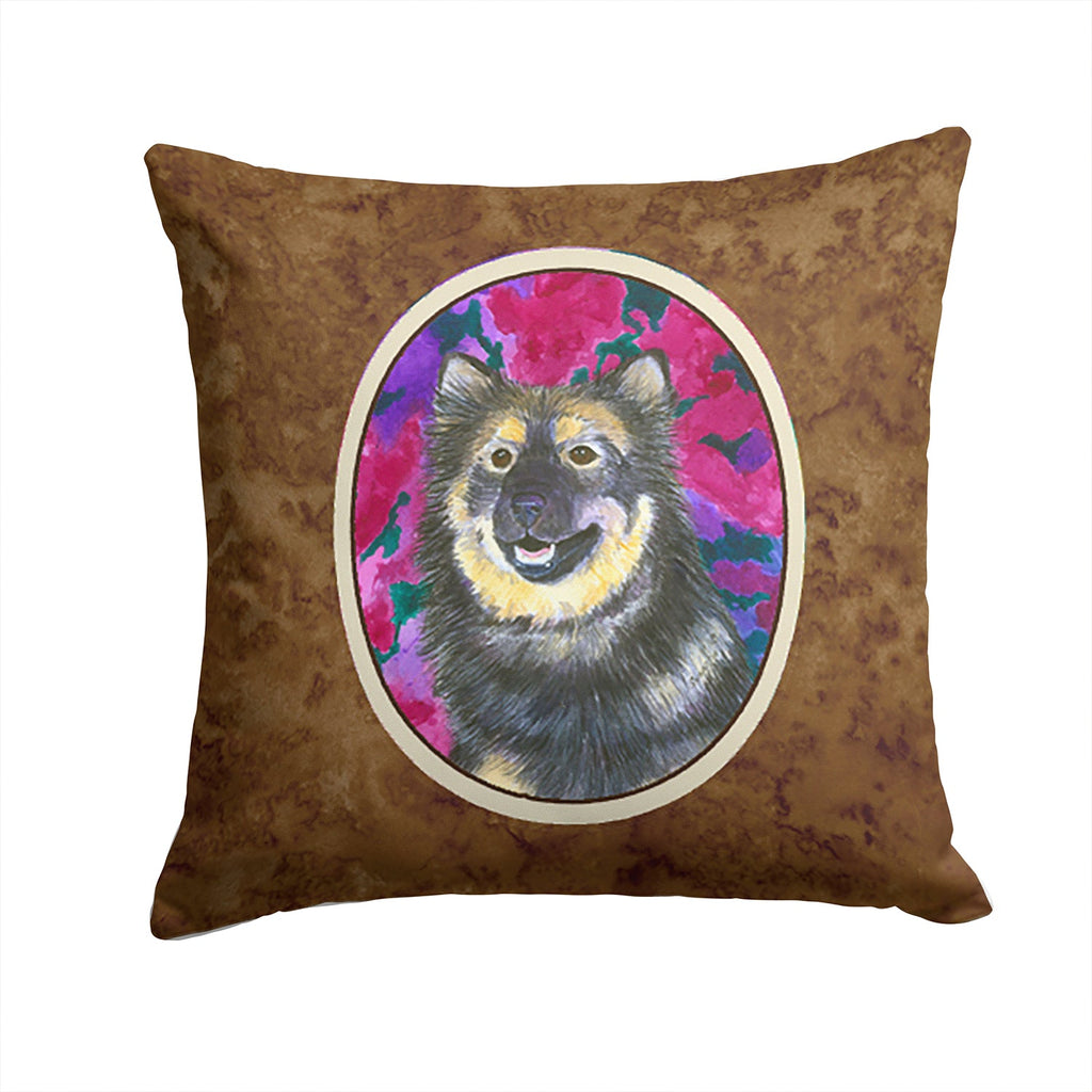 Finnish Lapphund Decorative Throw Pillow 14x14 Indoor Outdoor Accent Cushion, Fabric Cover with Insert for Sofa, Bed, Porch & Living Room