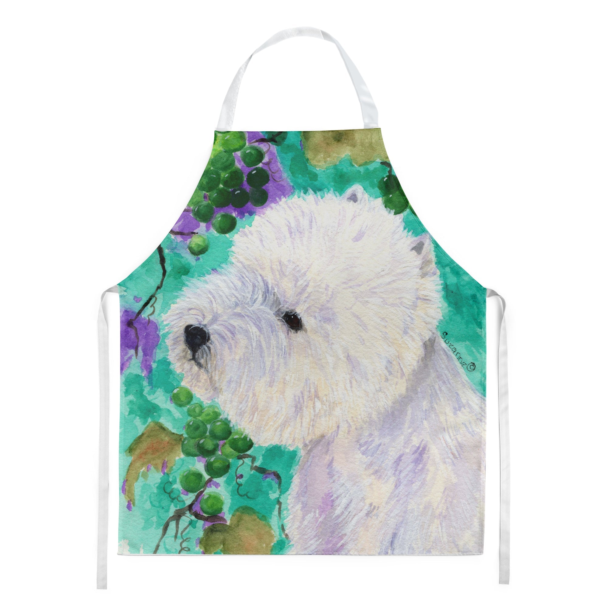 Westie Apron Cooking Kitchen Server Baking Crafts Gardening for Adult Women Men, Unisex, Large, Multicolor