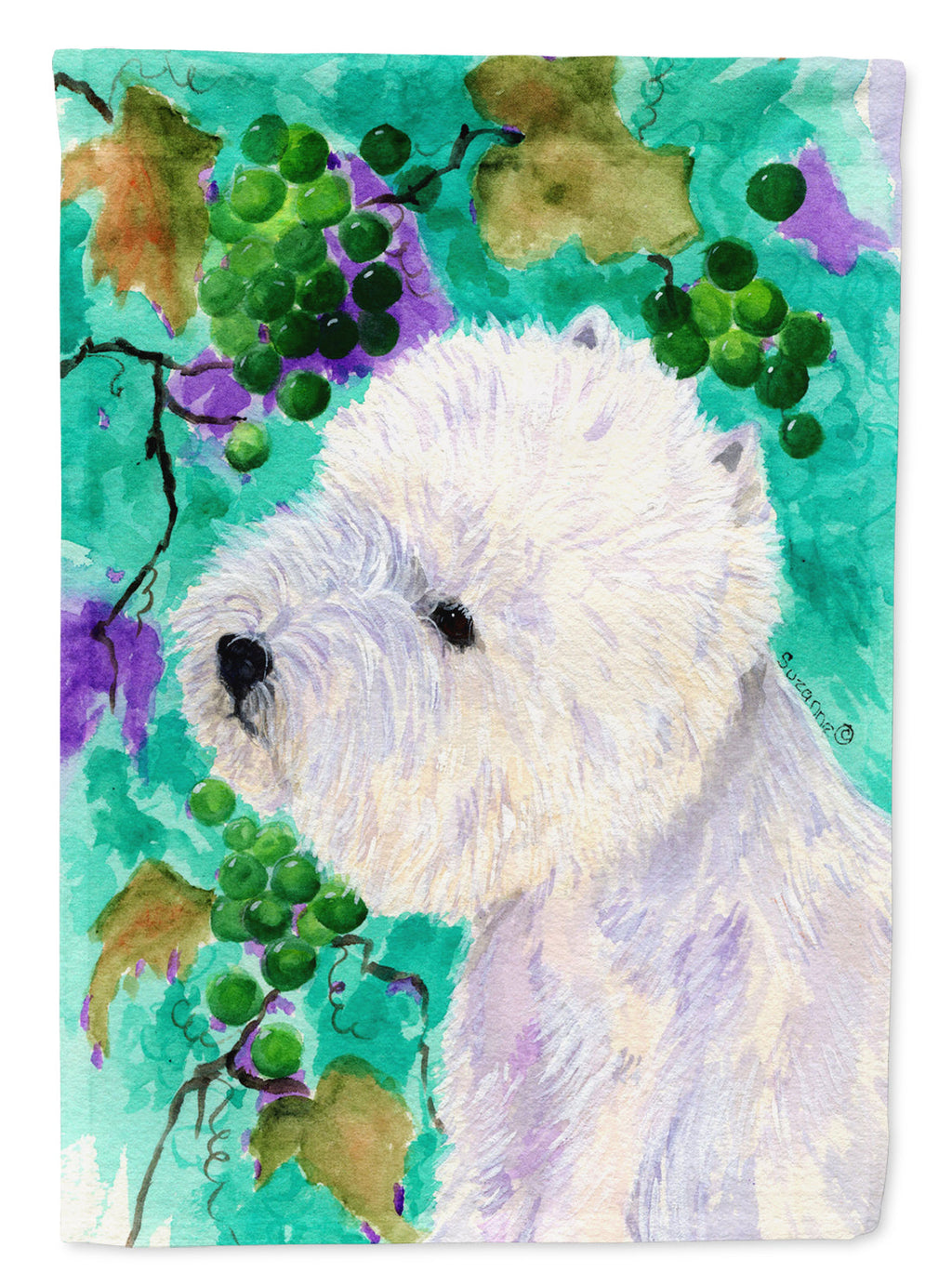 Westie House Flag 28x40 Porch Sleeve Pole Decorative Outside Yard Banner Artwork Wall Hanging, Polyester