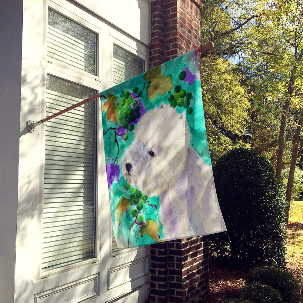 Westie House Flag 28x40 Porch Sleeve Pole Decorative Outside Yard Banner Artwork Wall Hanging, Polyester