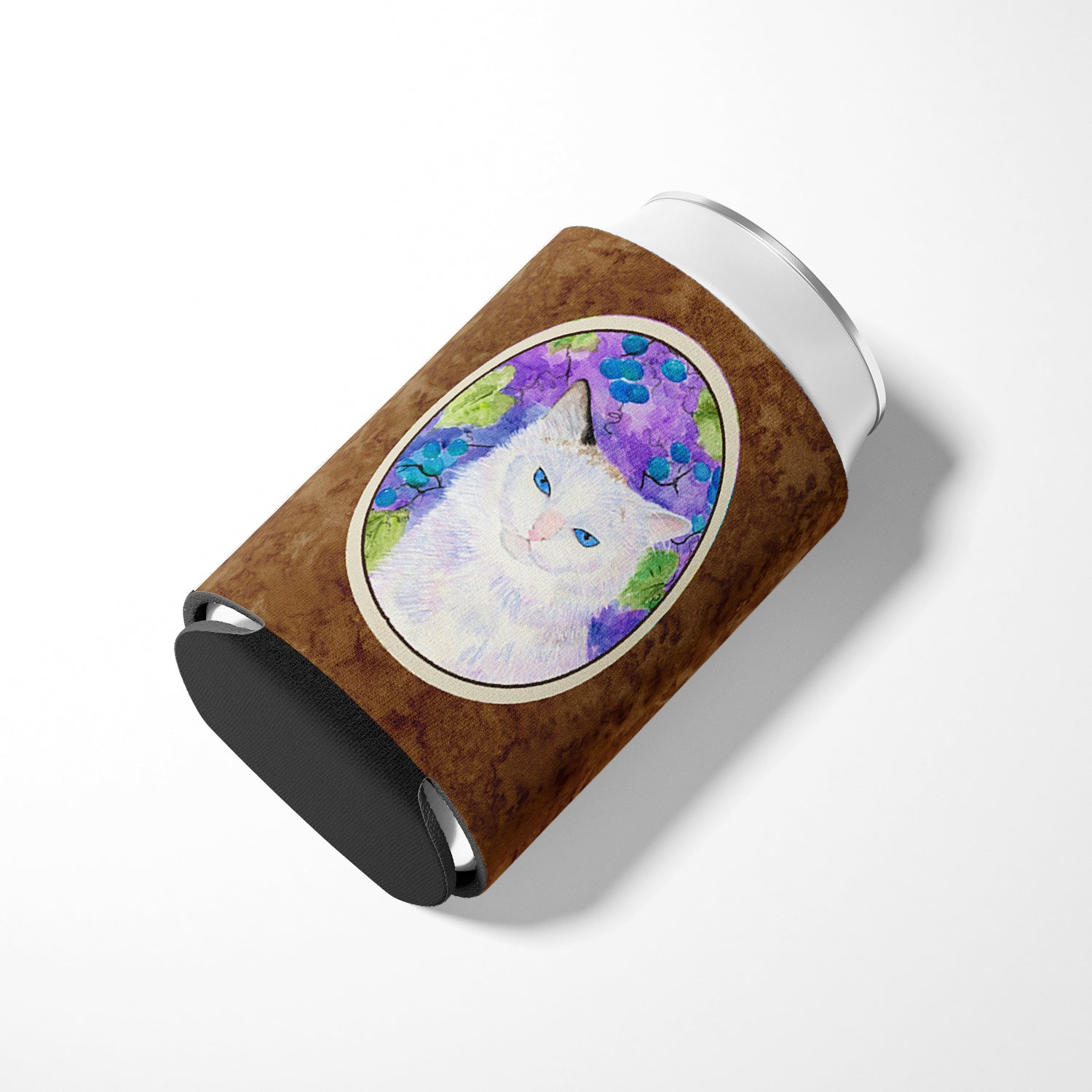 Cat Can or Bottle Hugger Cooler Sleeve for Standard 12 oz Cans, Insulated Foam Beer & Soda Can Hugger Reusable