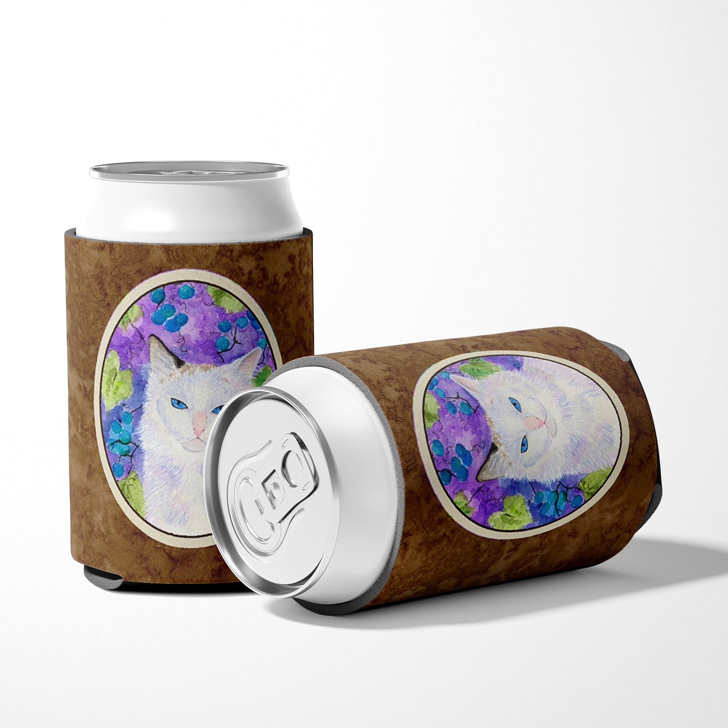 Cat Can or Bottle Hugger Cooler Sleeve for Standard 12 oz Cans, Insulated Foam Beer & Soda Can Hugger Reusable