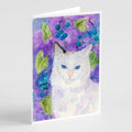 Cat Greeting Cards Pack of 8 Blank Cards with Envelopes Whimsical A7 Size 5x7