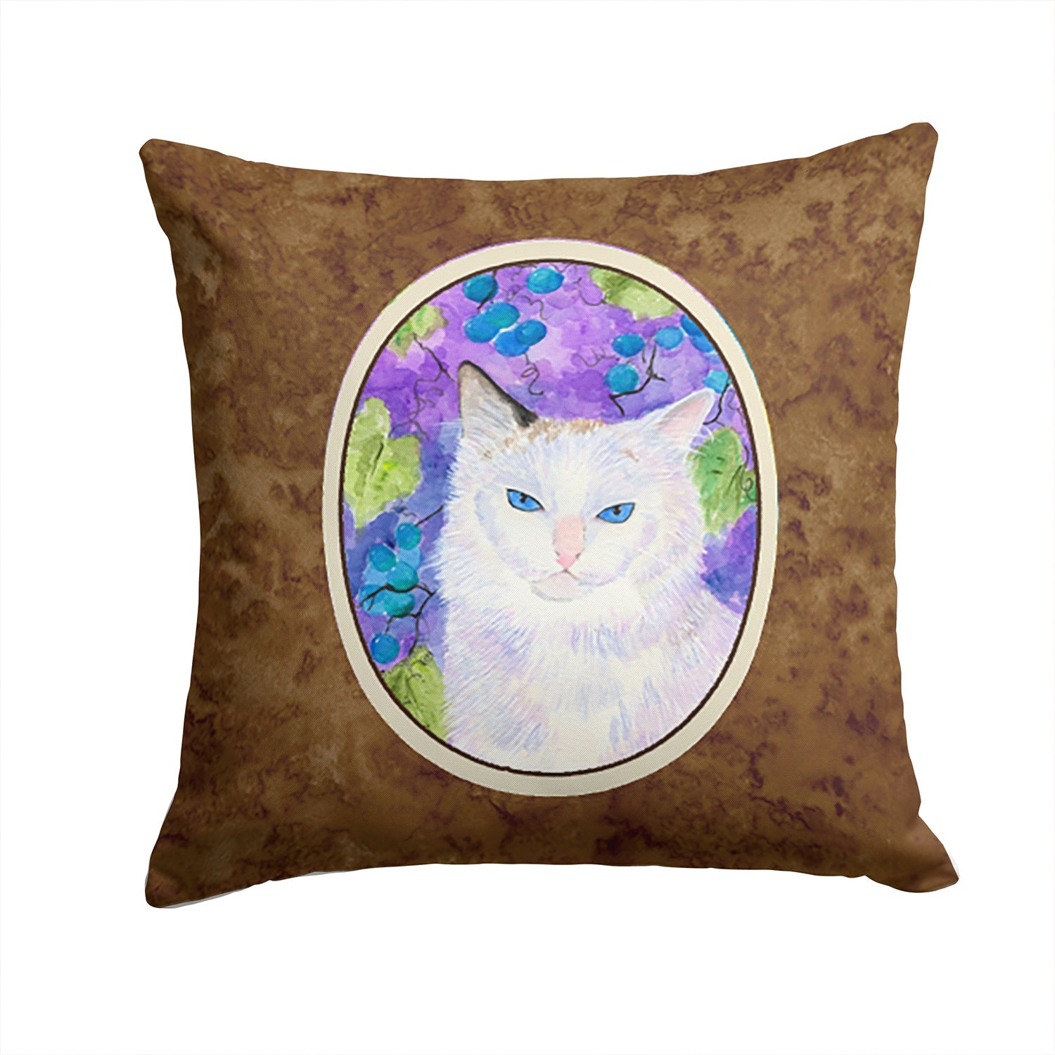 Cat Decorative Throw Pillow 14x14 Indoor Outdoor Accent Cushion, Fabric Cover with Insert for Sofa, Bed, Porch & Living Room