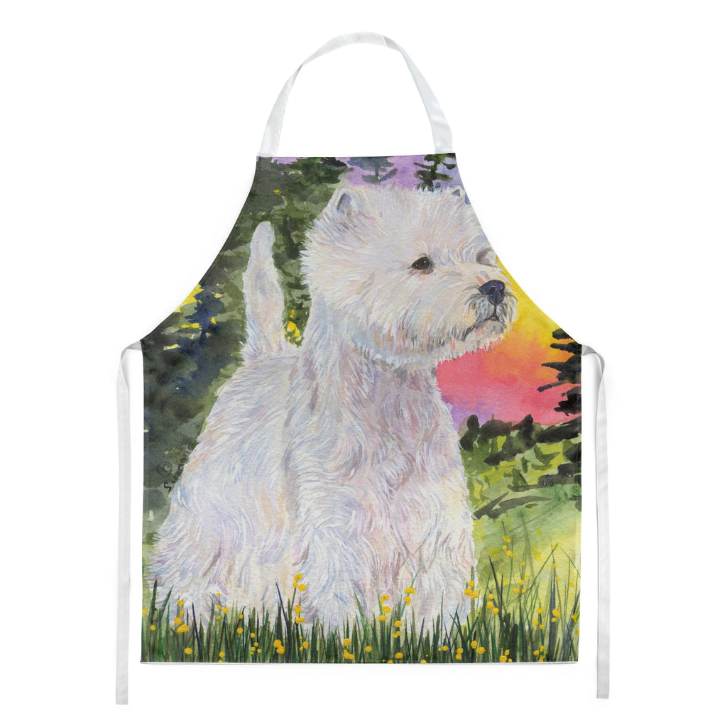 Westie Apron Cooking Kitchen Server Baking Crafts Gardening for Adult Women Men, Unisex, Large, Multicolor