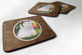 Westie Foam Coasters Set of 4 Cup Coasters for Indoor Outdoor, Tabletop Protection, Anti Slip, Mouse pad Material