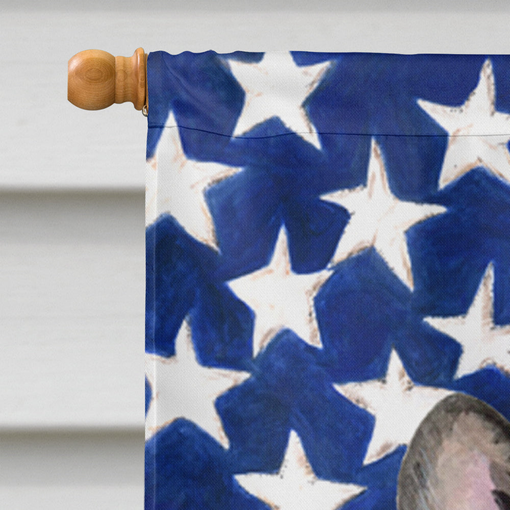 USA American Flag with French Bulldog House Flag 28x40 Porch Sleeve Pole Decorative Outside Yard Banner Artwork Wall Hanging, Polyester