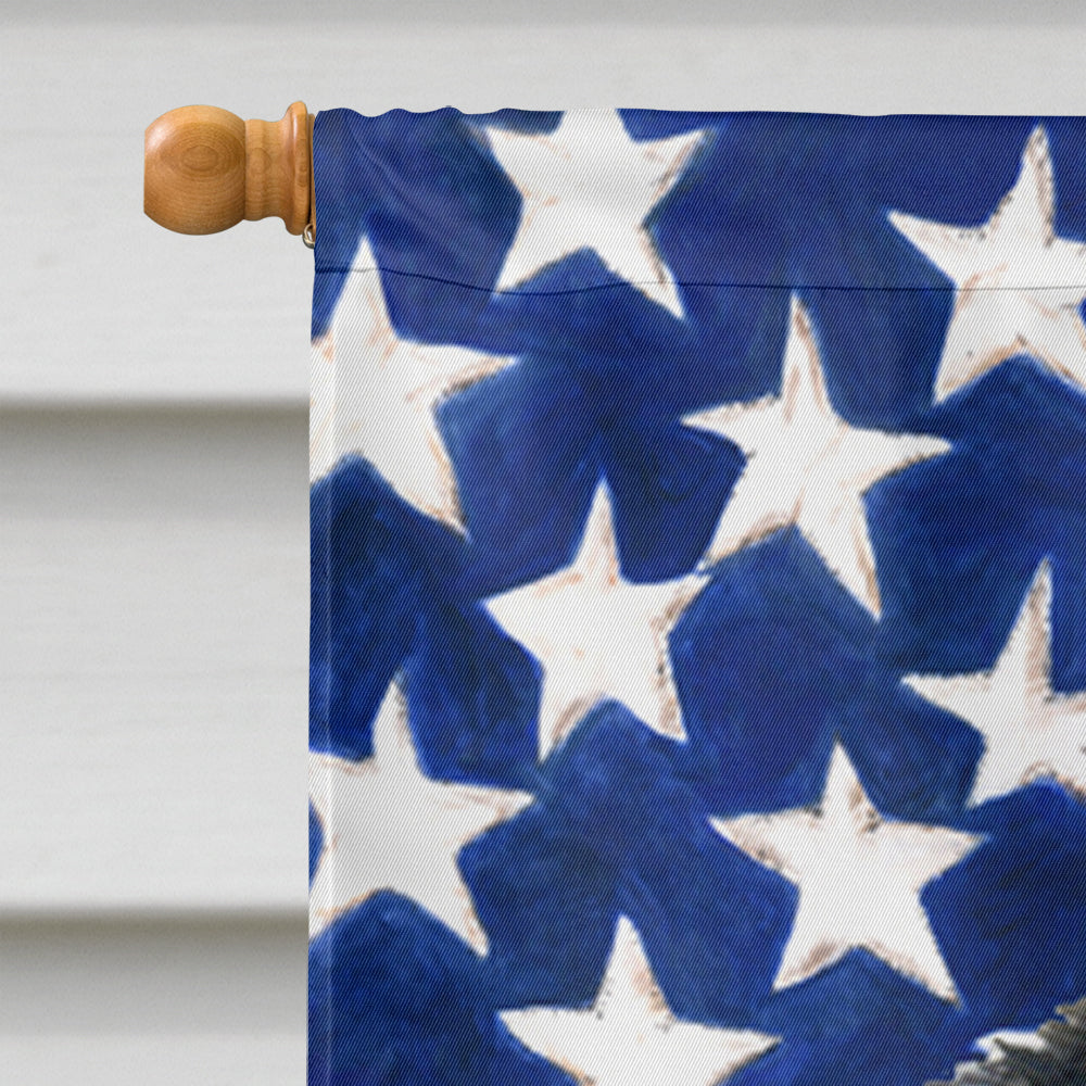 USA American Flag with Akita House Flag 28x40 Porch Sleeve Pole Decorative Outside Yard Banner Artwork Wall Hanging, Polyester
