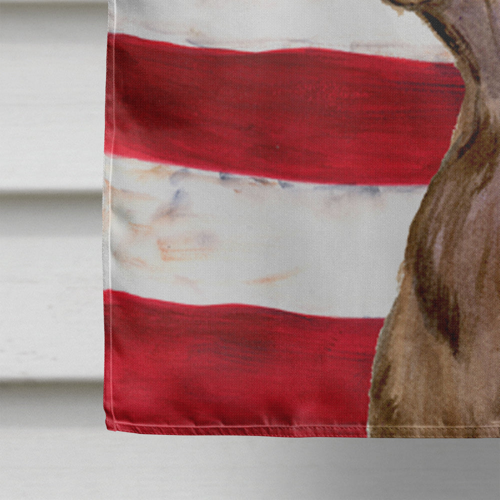 USA American Flag with Field Spaniel House Flag 28x40 Porch Sleeve Pole Decorative Outside Yard Banner Artwork Wall Hanging, Polyester