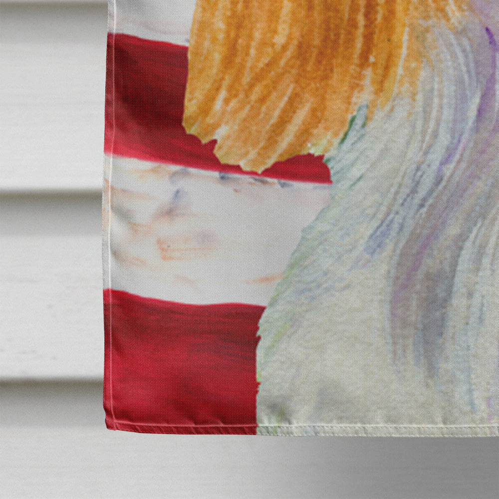 USA American Flag with Cavalier Spaniel House Flag 28x40 Porch Sleeve Pole Decorative Outside Yard Banner Artwork Wall Hanging, Polyester