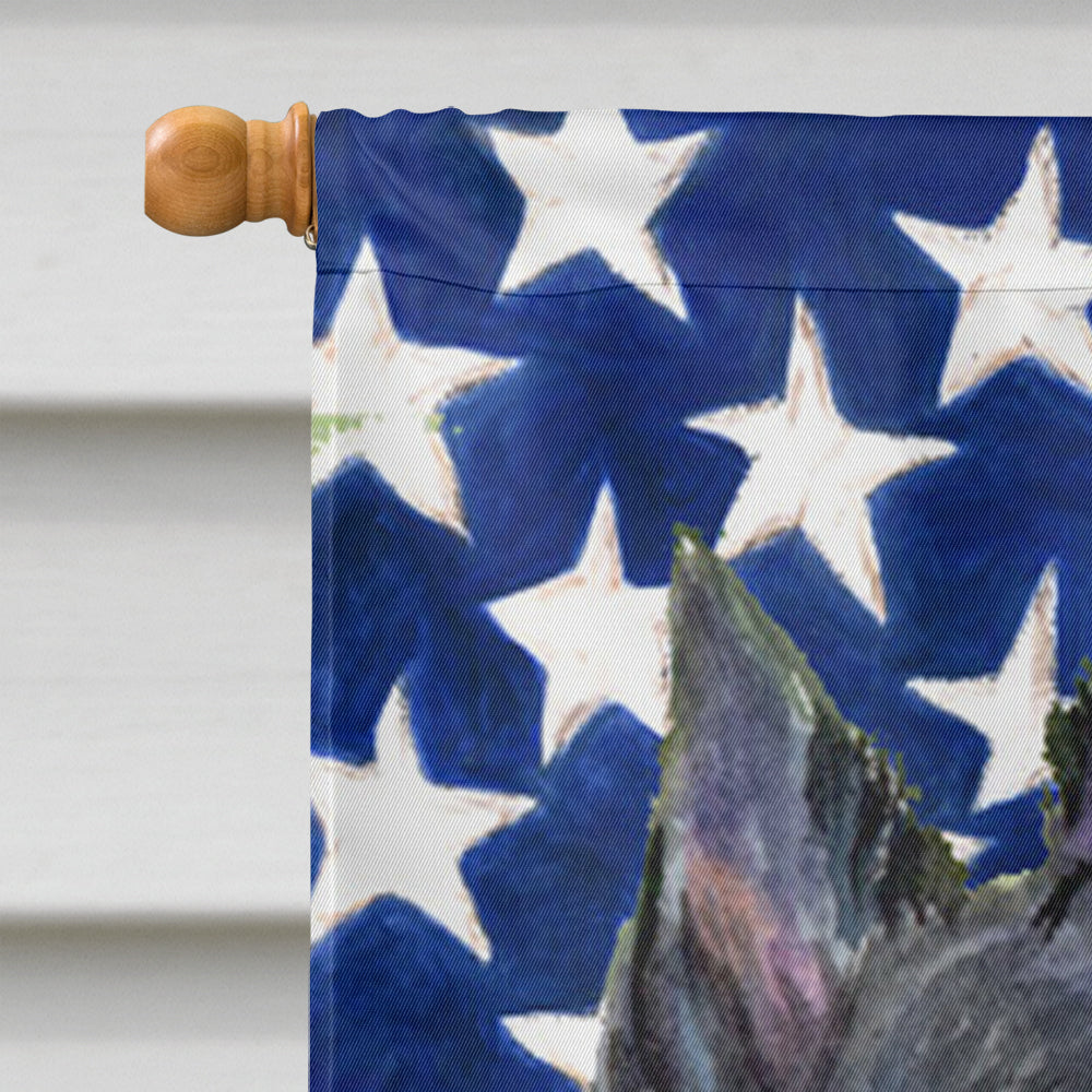 USA American Flag with Scottish Terrier House Flag 28x40 Porch Sleeve Pole Decorative Outside Yard Banner Artwork Wall Hanging, Polyester