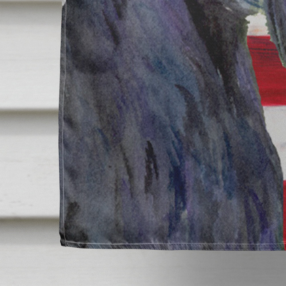 USA American Flag with Scottish Terrier House Flag 28x40 Porch Sleeve Pole Decorative Outside Yard Banner Artwork Wall Hanging, Polyester