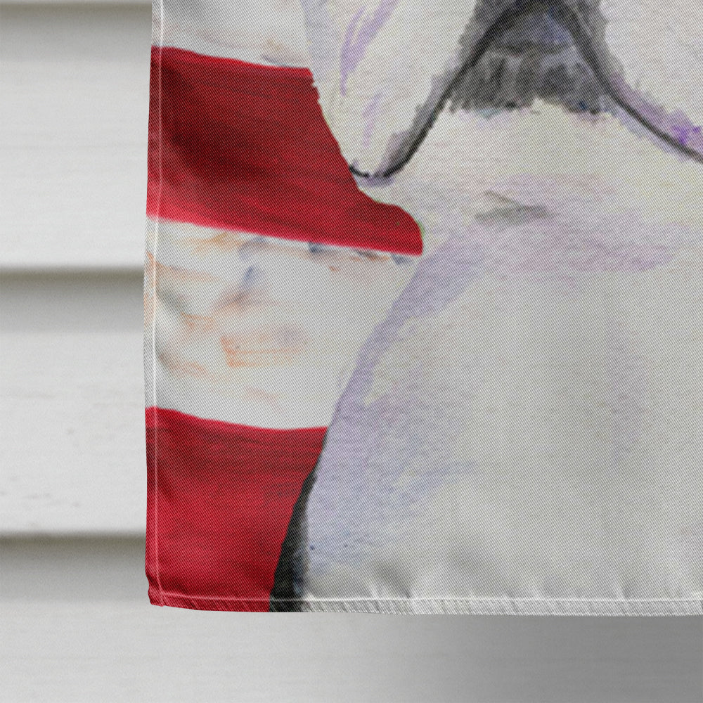 USA American Flag with Boston Terrier House Flag 28x40 Porch Sleeve Pole Decorative Outside Yard Banner Artwork Wall Hanging, Polyester