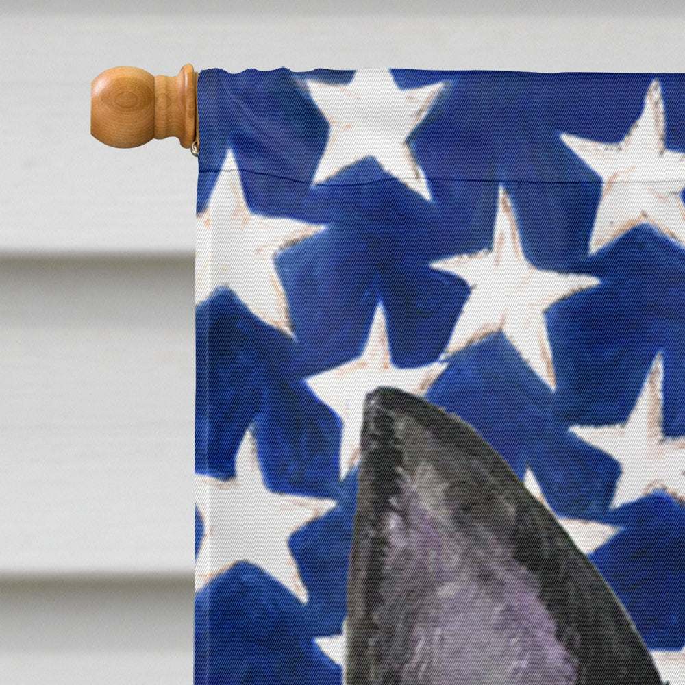 USA American Flag with Australian Kelpie House Flag 28x40 Porch Sleeve Pole Decorative Outside Yard Banner Artwork Wall Hanging, Polyester