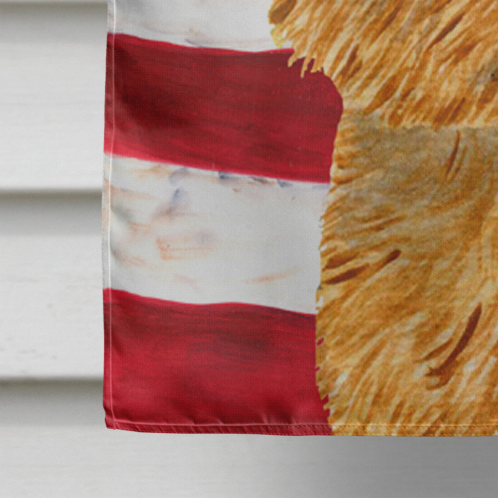 USA American Flag with Norwich Terrier House Flag 28x40 Porch Sleeve Pole Decorative Outside Yard Banner Artwork Wall Hanging, Polyester