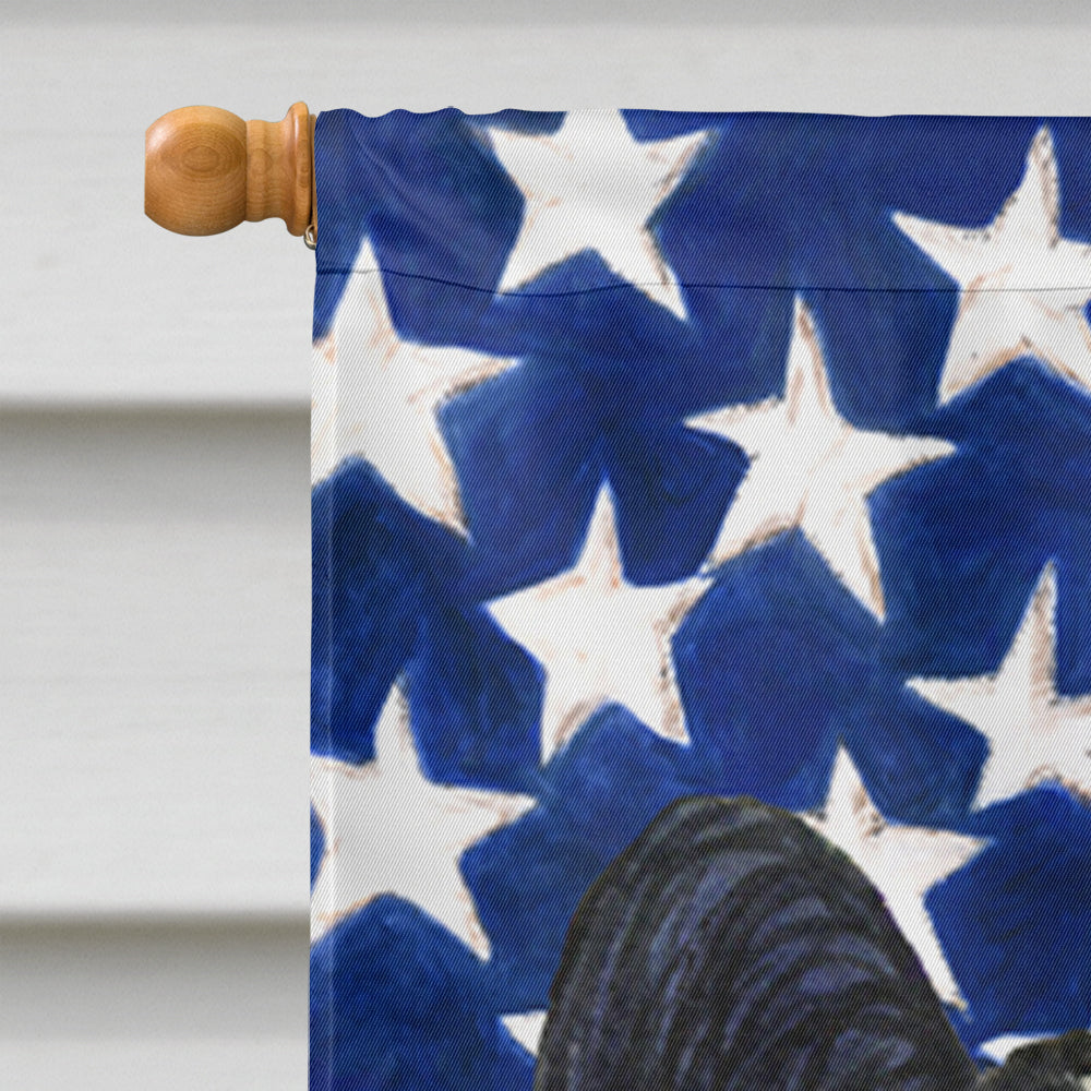USA American Flag with Papillon House Flag 28x40 Porch Sleeve Pole Decorative Outside Yard Banner Artwork Wall Hanging, Polyester