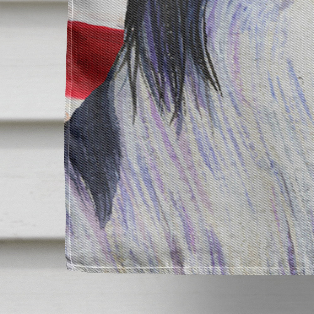 USA American Flag with Papillon House Flag 28x40 Porch Sleeve Pole Decorative Outside Yard Banner Artwork Wall Hanging, Polyester