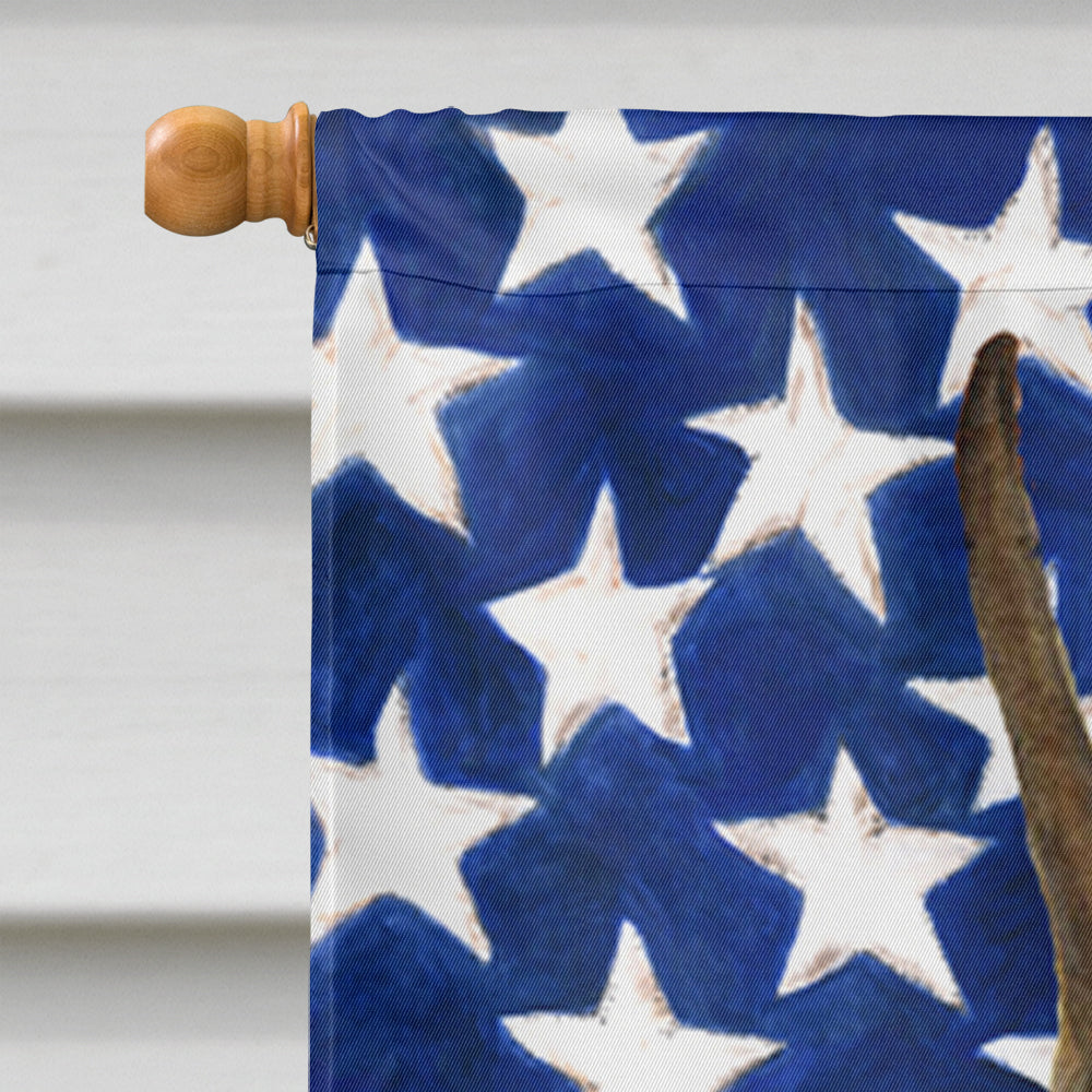 USA American Flag with Boxer House Flag 28x40 Porch Sleeve Pole Decorative Outside Yard Banner Artwork Wall Hanging, Polyester