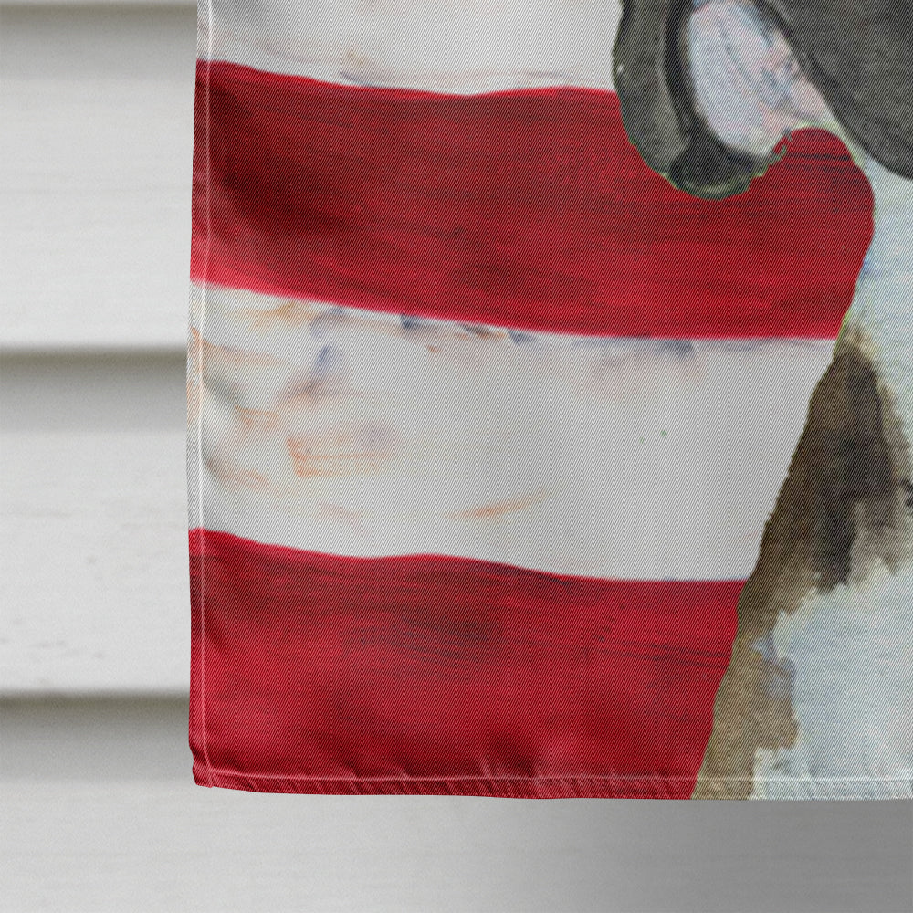 USA American Flag with Boxer House Flag 28x40 Porch Sleeve Pole Decorative Outside Yard Banner Artwork Wall Hanging, Polyester