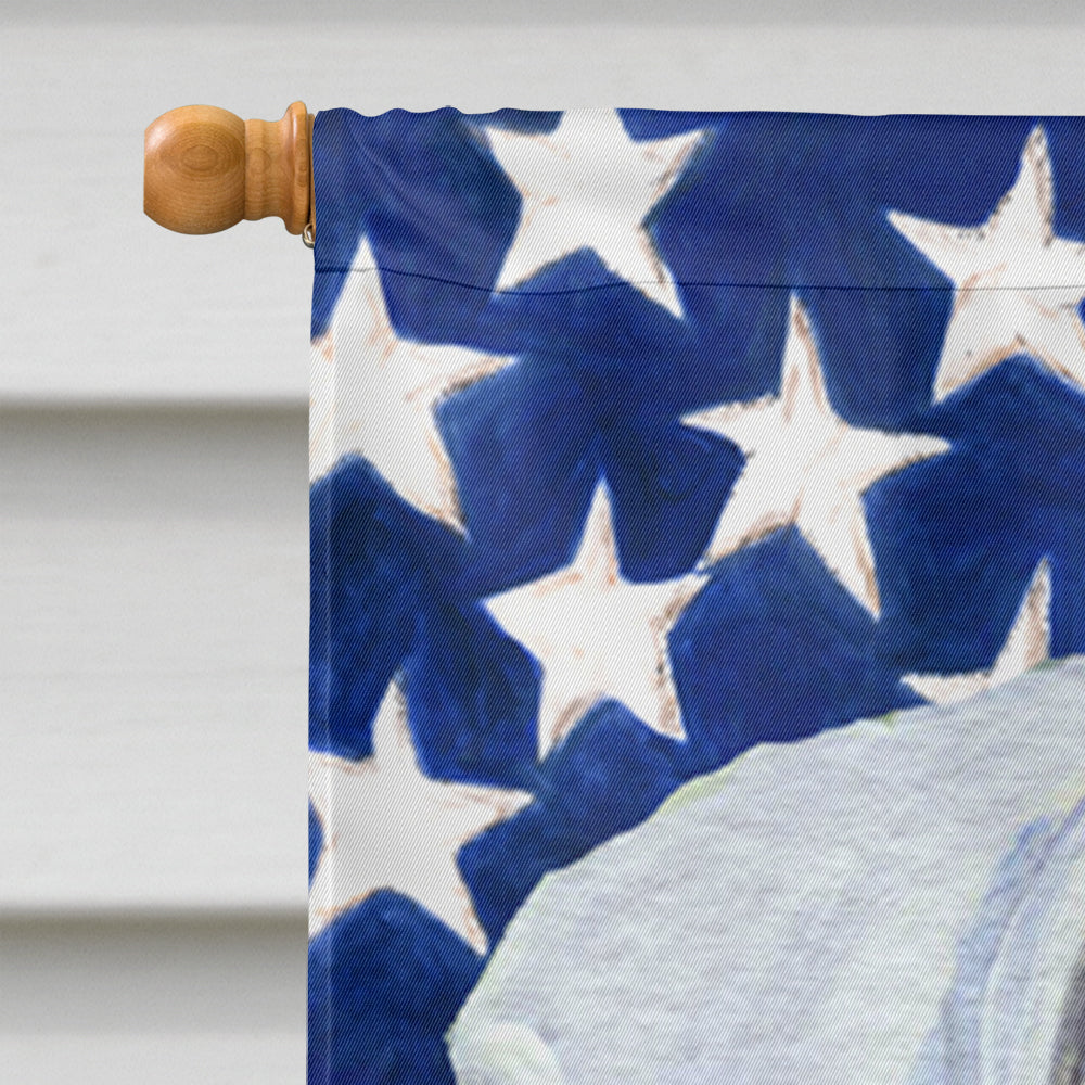 USA American Flag with Boxer House Flag 28x40 Porch Sleeve Pole Decorative Outside Yard Banner Artwork Wall Hanging, Polyester