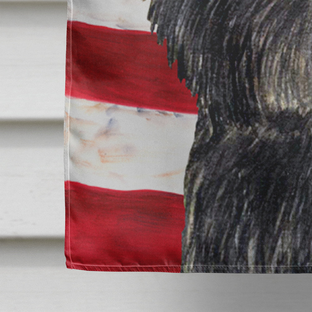 USA American Flag with Affenpinscher House Flag 28x40 Porch Sleeve Pole Decorative Outside Yard Banner Artwork Wall Hanging, Polyester