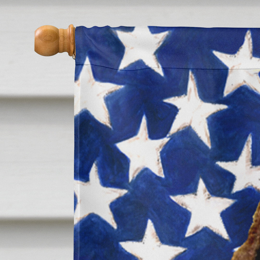 USA American Flag with Springer Spaniel House Flag 28x40 Porch Sleeve Pole Decorative Outside Yard Banner Artwork Wall Hanging, Polyester