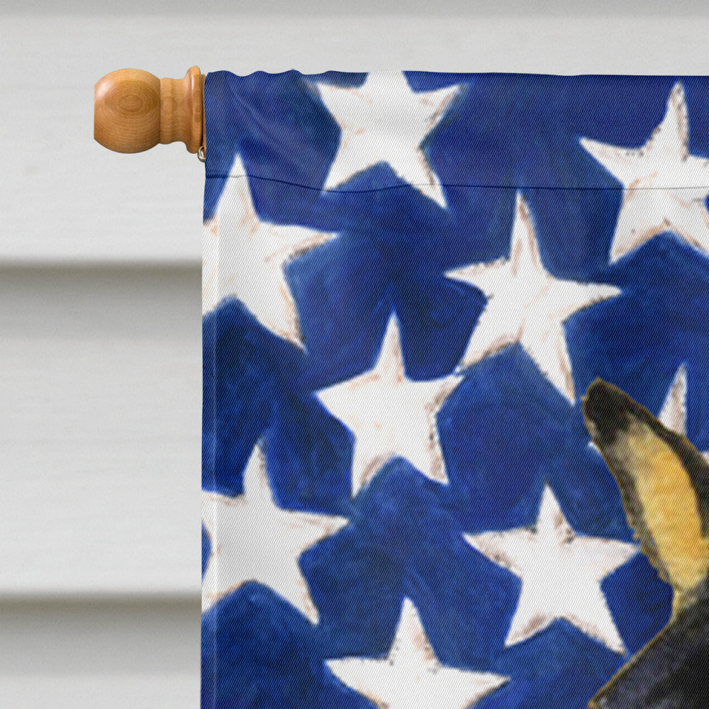 USA American Flag with Basenji House Flag 28x40 Porch Sleeve Pole Decorative Outside Yard Banner Artwork Wall Hanging, Polyester