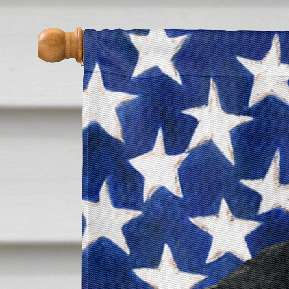 USA American Flag with Gordon Setter House Flag 28x40 Porch Sleeve Pole Decorative Outside Yard Banner Artwork Wall Hanging, Polyester