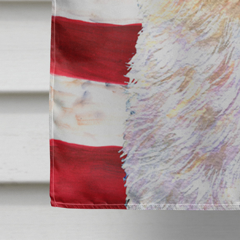USA American Flag with Maltese House Flag 28x40 Porch Sleeve Pole Decorative Outside Yard Banner Artwork Wall Hanging, Polyester