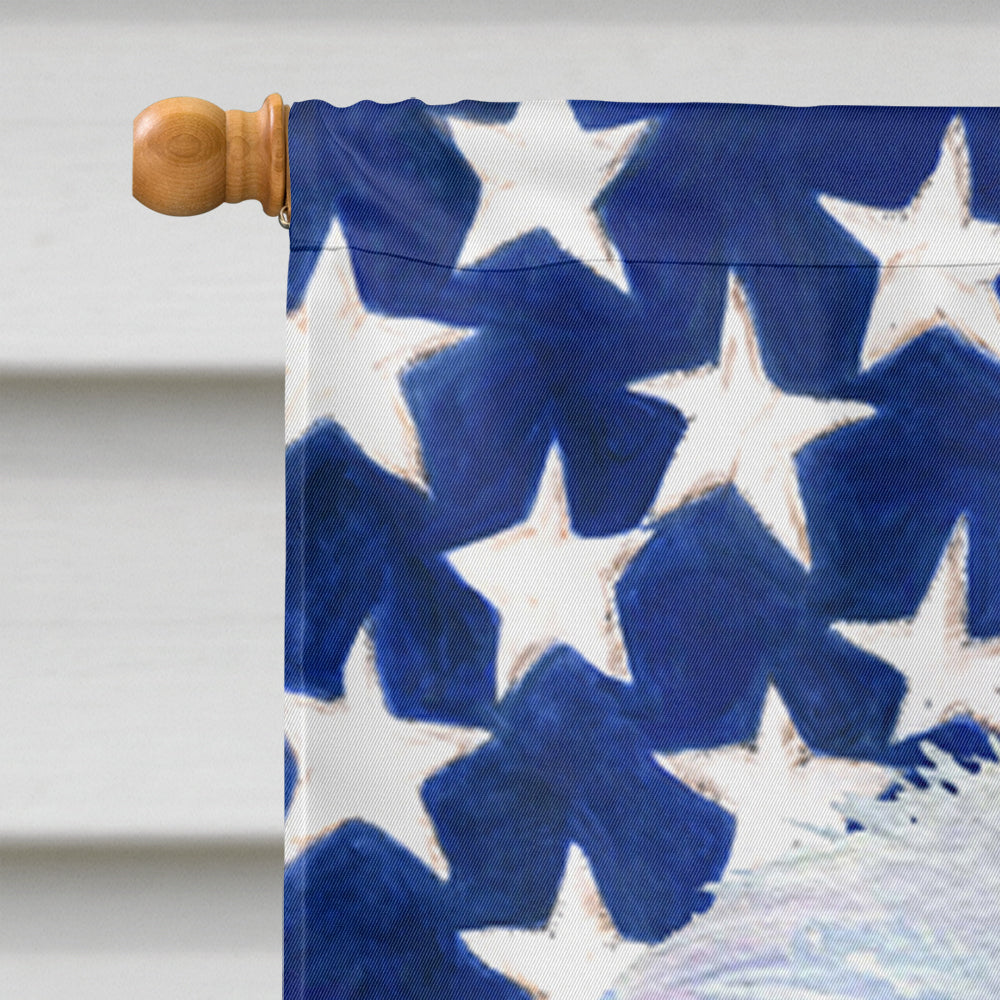USA American Flag with Maltese House Flag 28x40 Porch Sleeve Pole Decorative Outside Yard Banner Artwork Wall Hanging, Polyester