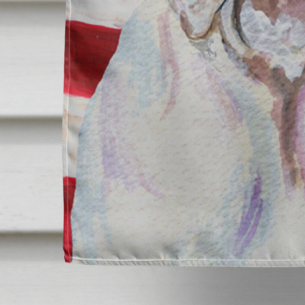 USA American Flag with Bulldog English House Flag 28x40 Porch Sleeve Pole Decorative Outside Yard Banner Artwork Wall Hanging, Polyester