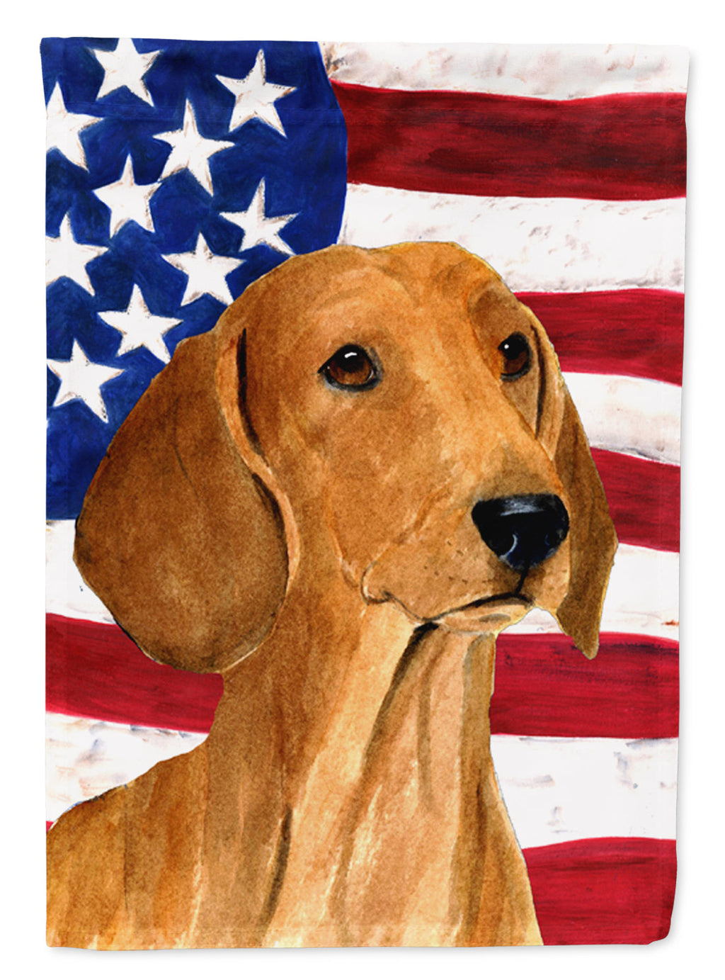 USA American Flag with Dachshund House Flag 28x40 Porch Sleeve Pole Decorative Outside Yard Banner Artwork Wall Hanging, Polyester