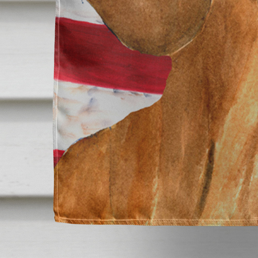USA American Flag with Dachshund House Flag 28x40 Porch Sleeve Pole Decorative Outside Yard Banner Artwork Wall Hanging, Polyester