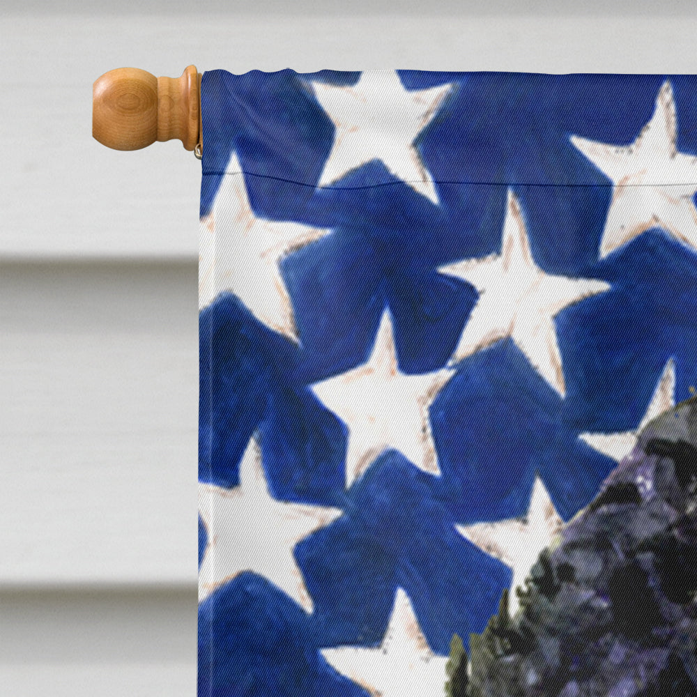 USA American Flag with Portuguese Water Dog House Flag 28x40 Porch Sleeve Pole Decorative Outside Yard Banner Artwork Wall Hanging, Polyester