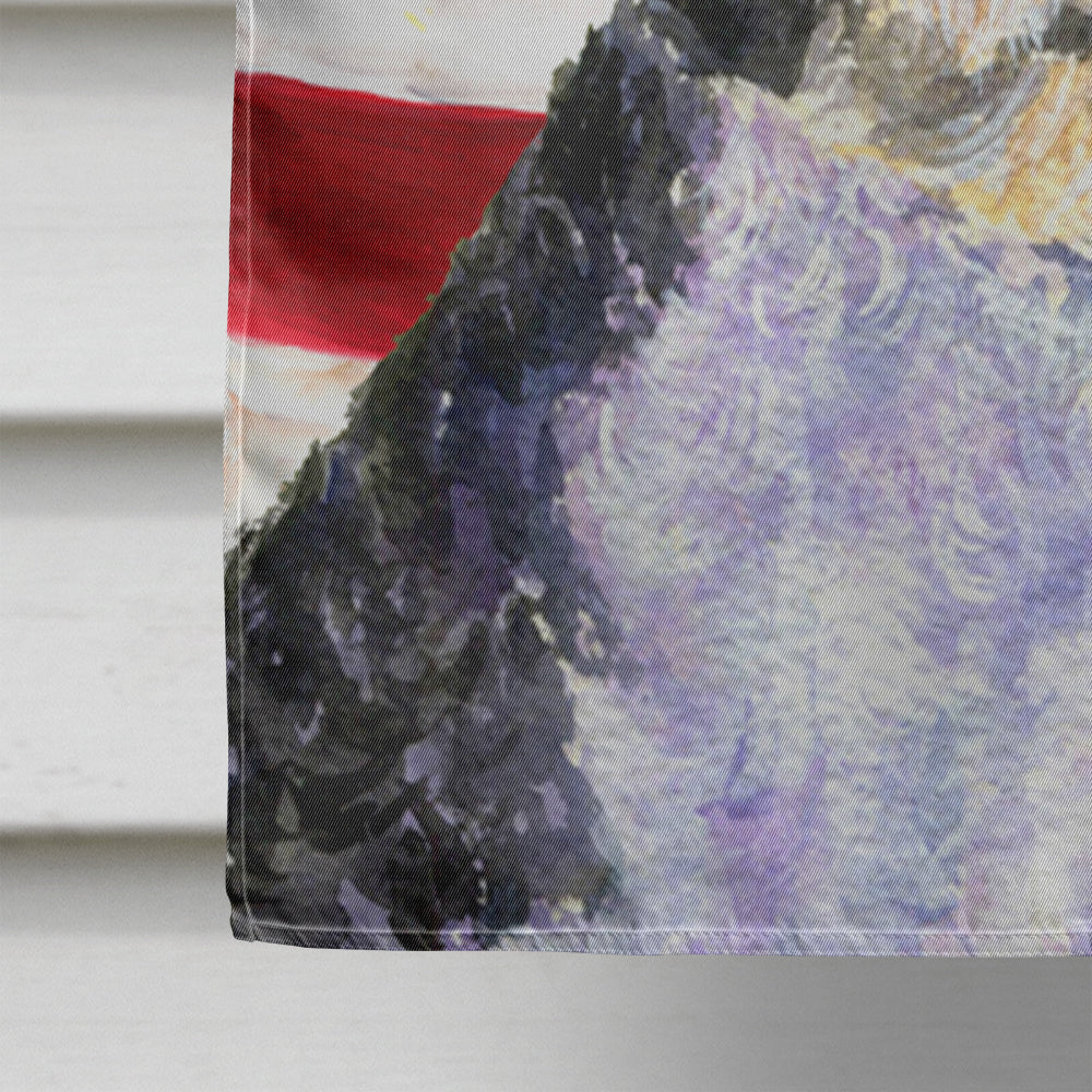 USA American Flag with Portuguese Water Dog House Flag 28x40 Porch Sleeve Pole Decorative Outside Yard Banner Artwork Wall Hanging, Polyester