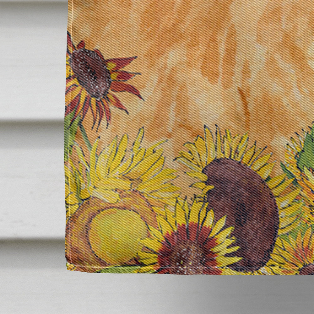 Golden Retriever in Summer Flowers House Flag 28x40 Porch Sleeve Pole Decorative Outside Yard Banner Artwork Wall Hanging, Polyester