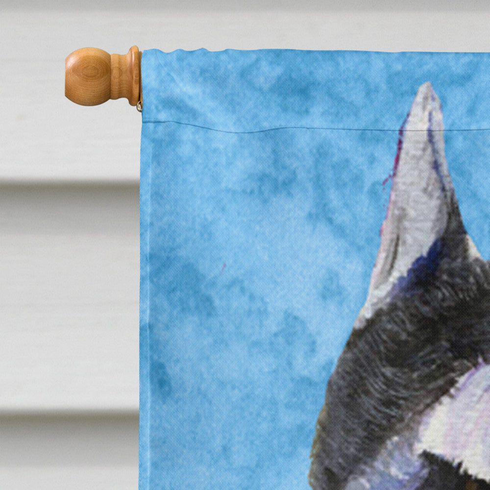 Schnauzer in Summer Flowers House Flag 28x40 Porch Sleeve Pole Decorative Outside Yard Banner Artwork Wall Hanging, Polyester