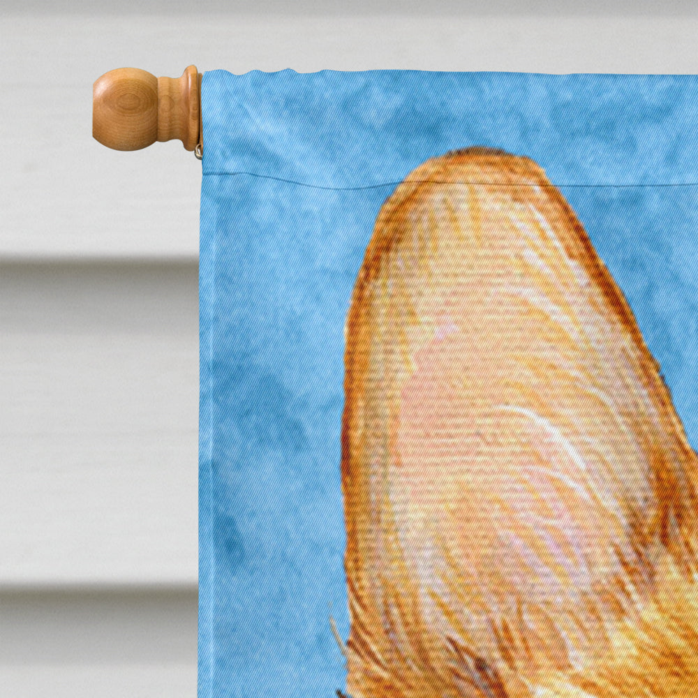 Corgi in Summer Flowers House Flag 28x40 Porch Sleeve Pole Decorative Outside Yard Banner Artwork Wall Hanging, Polyester