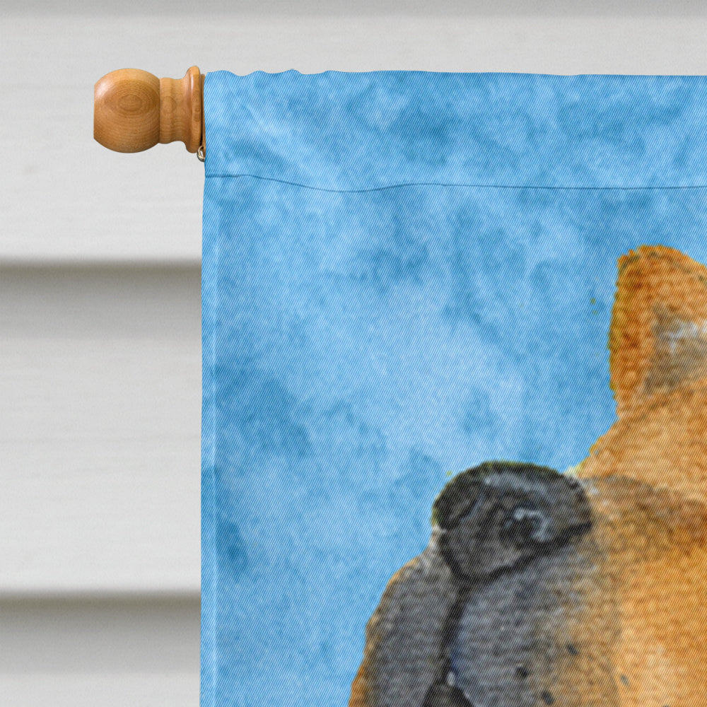 Chow Chow in Summer Flowers House Flag 28x40 Porch Sleeve Pole Decorative Outside Yard Banner Artwork Wall Hanging, Polyester