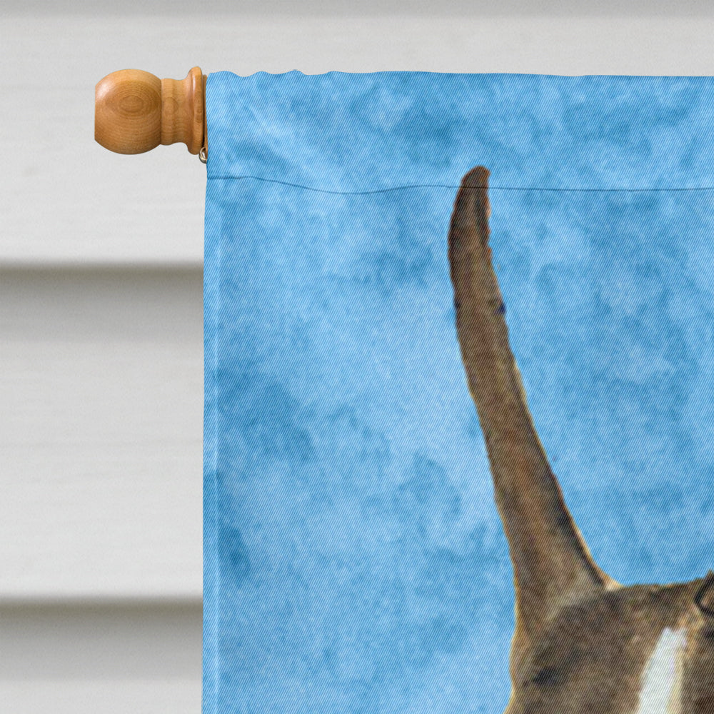 Boxer in Summer Flowers House Flag 28x40 Porch Sleeve Pole Decorative Outside Yard Banner Artwork Wall Hanging, Polyester