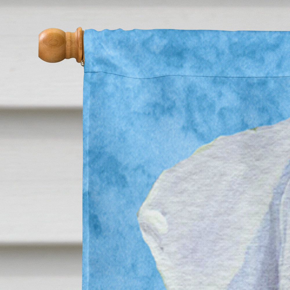 Boxer in Summer Flowers House Flag 28x40 Porch Sleeve Pole Decorative Outside Yard Banner Artwork Wall Hanging, Polyester