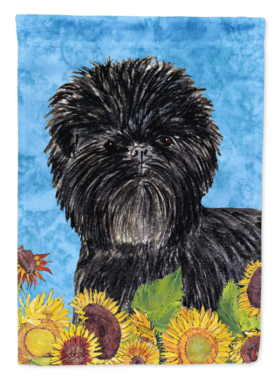 Affenpinscher in Summer Flowers Garden Flag Mailbox Decorative Yard Banner Outside Patio Artwork for Flower Beds, Garden Size, Multicolor