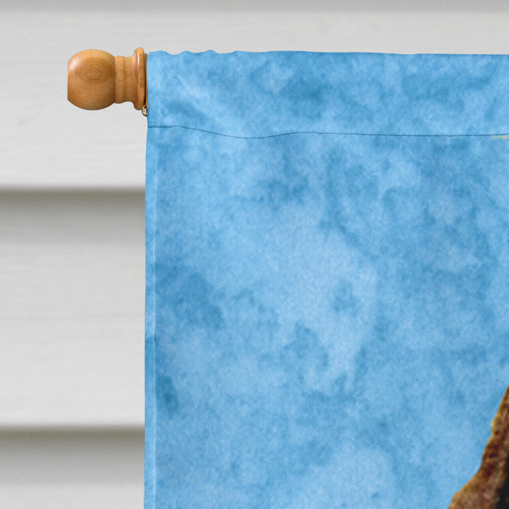Springer Spaniel in Summer Flowers House Flag 28x40 Porch Sleeve Pole Decorative Outside Yard Banner Artwork Wall Hanging, Polyester