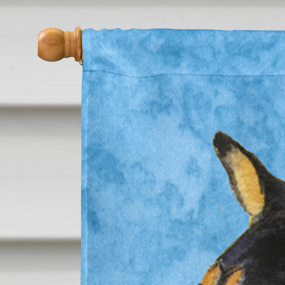 Basenji in Summer Flowers House Flag 28x40 Porch Sleeve Pole Decorative Outside Yard Banner Artwork Wall Hanging, Polyester
