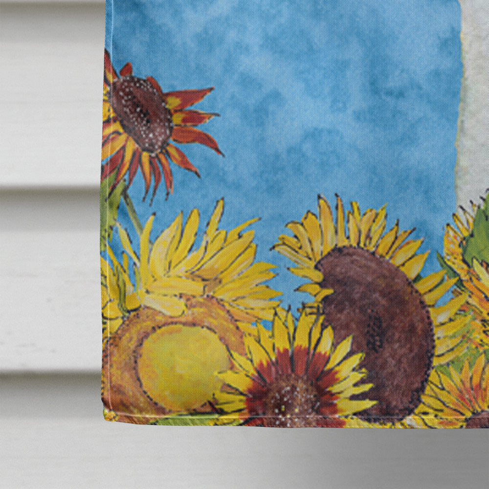 Basenji in Summer Flowers House Flag 28x40 Porch Sleeve Pole Decorative Outside Yard Banner Artwork Wall Hanging, Polyester