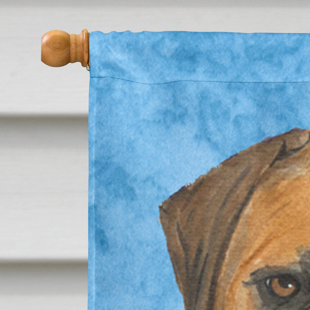 Bullmastiff in Summer Flowers House Flag 28x40 Porch Sleeve Pole Decorative Outside Yard Banner Artwork Wall Hanging, Polyester