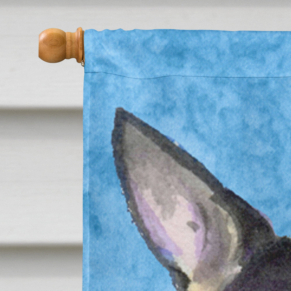 Fox Terrier in Summer Flowers House Flag 28x40 Porch Sleeve Pole Decorative Outside Yard Banner Artwork Wall Hanging, Polyester
