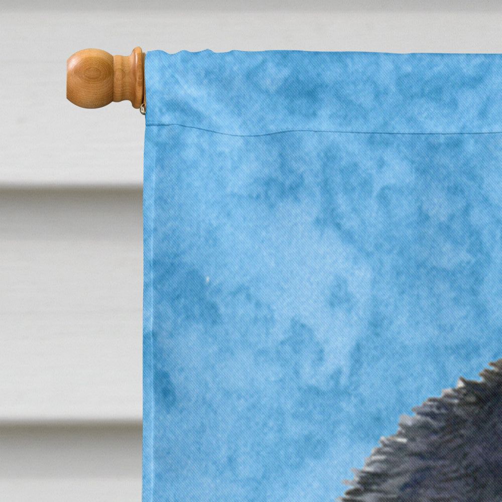 Akita in Summer Flowers House Flag 28x40 Porch Sleeve Pole Decorative Outside Yard Banner Artwork Wall Hanging, Polyester